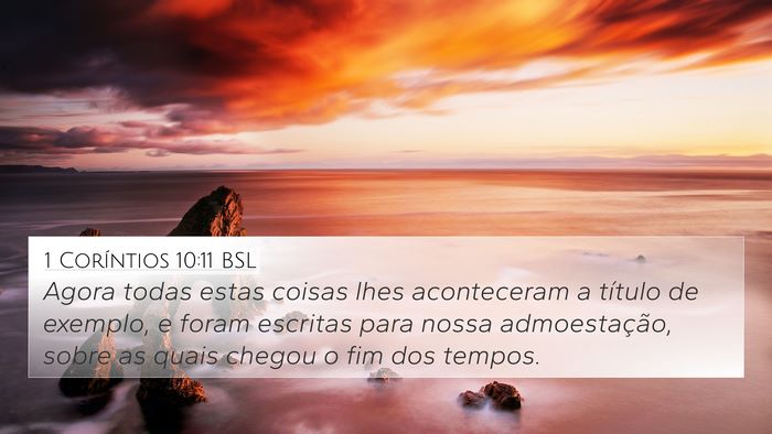 1 Coríntios 10:11 BSL Bible Verse Image
