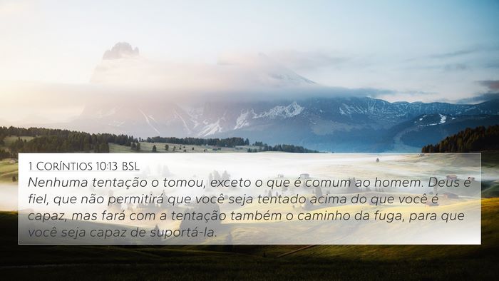 1 Coríntios 10:13 BSL Bible Verse Image