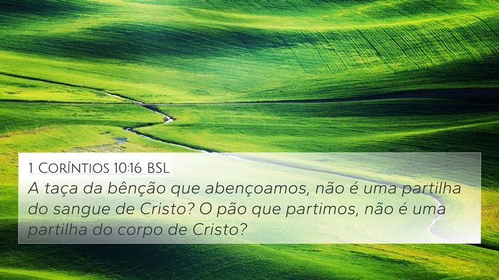 1 Coríntios 10:16 BSL Bible Verse Image