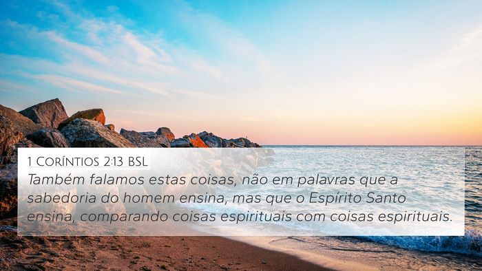 1 Coríntios 2:13 BSL Bible Verse Image