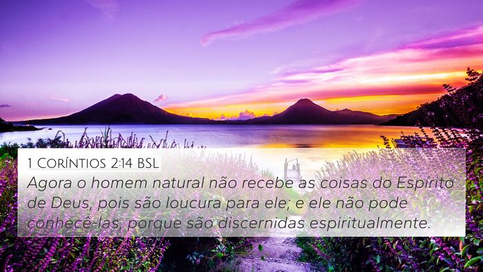 1 Coríntios 2:14 BSL Bible Verse Image