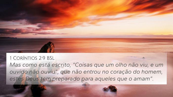 1 Coríntios 2:9 BSL Bible Verse Image