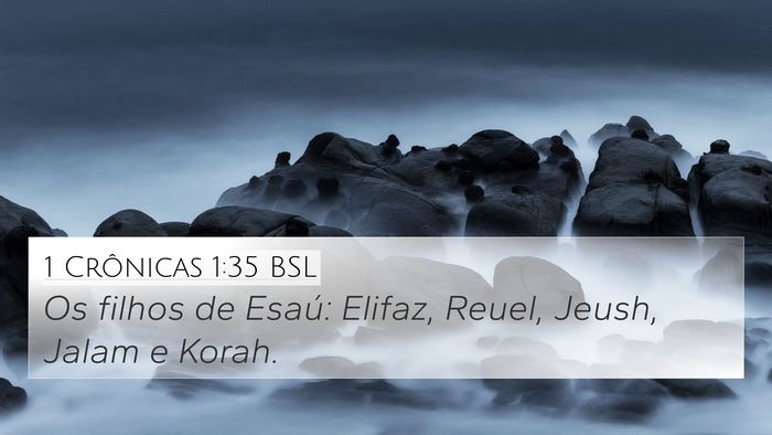 1 Crônicas 1:35 BSL Bible Verse Image