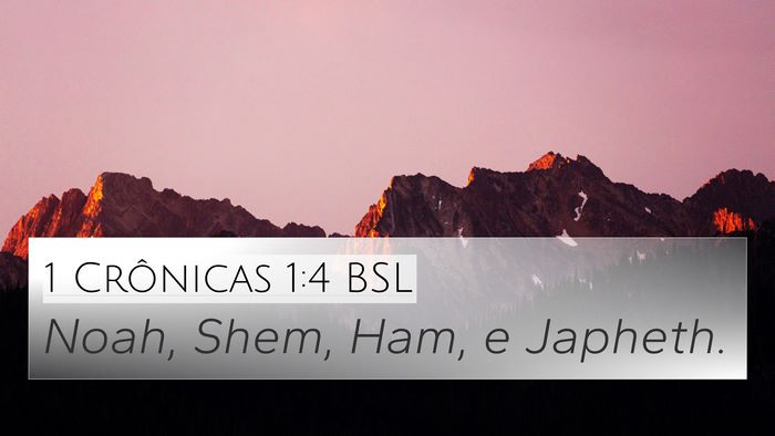 1 Crônicas 1:4 BSL Bible Verse Image
