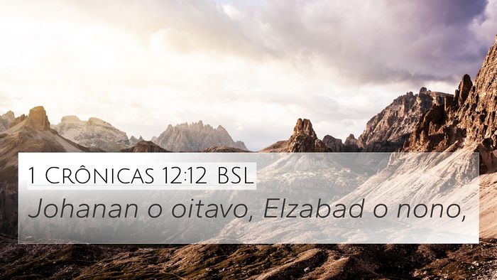 1 Crônicas 12:12 BSL 4K Wallpaper - Johanan o oitavo, Elzabad o - 4K Wallpaper Bible Verse