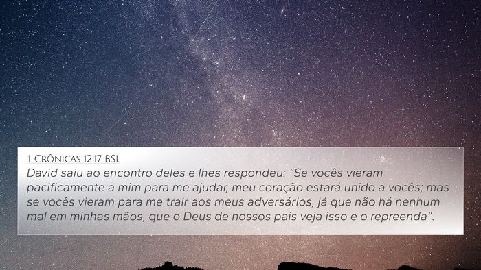 1 Crônicas 12:17 BSL Bible Verse Image