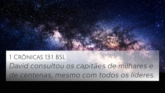 1 Crônicas 13:1 BSL Bible Verse Image