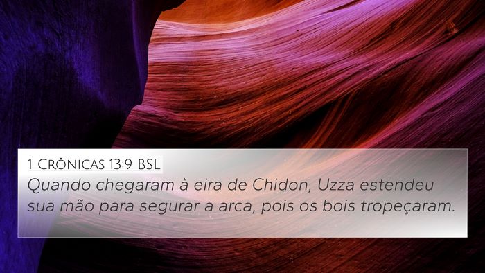 1 Crônicas 13:9 BSL Bible Verse Image
