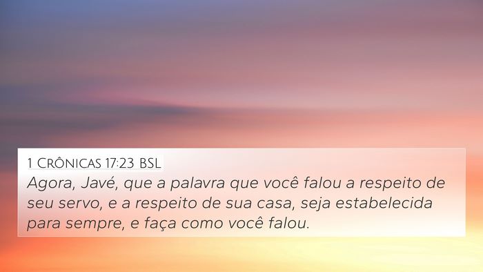 1 Crônicas 17:23 BSL Bible Verse Image