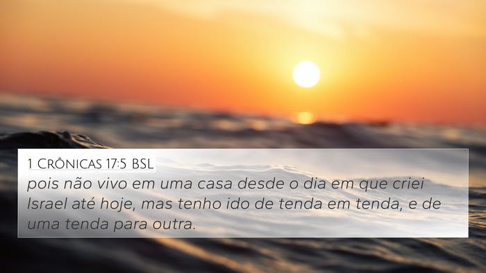 1 Crônicas 17:5 BSL Bible Verse Image