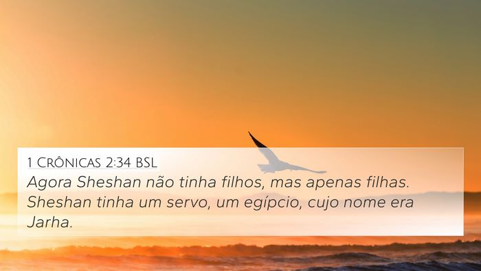 1 Crônicas 2:34 BSL 4K Wallpaper - Agora Sheshan não tinha filhos, mas apenas - 4K Wallpaper Bible Verse