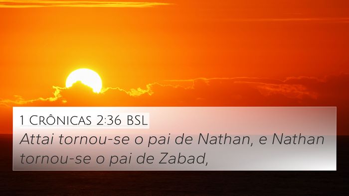 1 Crônicas 2:36 BSL 4K Wallpaper - Attai tornou-se o pai de Nathan, e Nathan - 4K Wallpaper Bible Verse