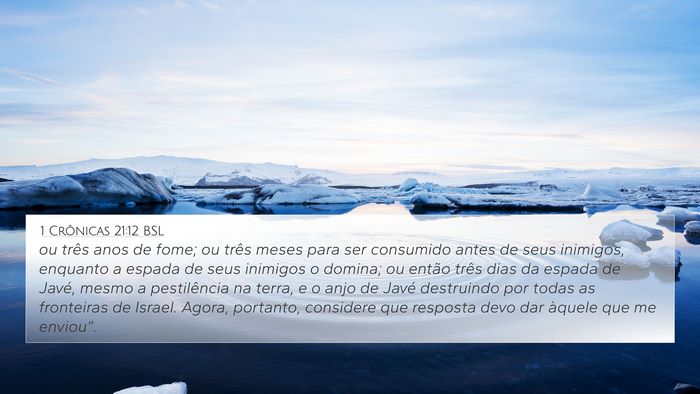 1 Crônicas 21:12 BSL Bible Verse Image