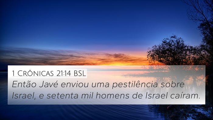 1 Crônicas 21:14 BSL Bible Verse Image