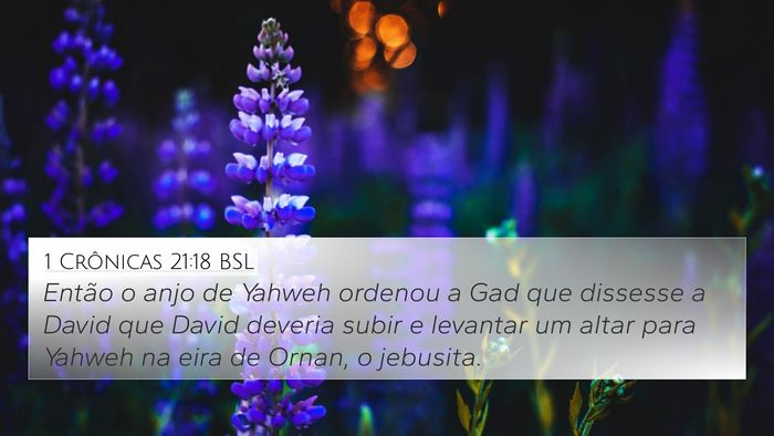 1 Crônicas 21:18 BSL Bible Verse Image