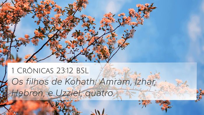 1 Crônicas 23:12 BSL Bible Verse Image