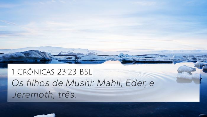 1 Crônicas 23:23 BSL Bible Verse Image
