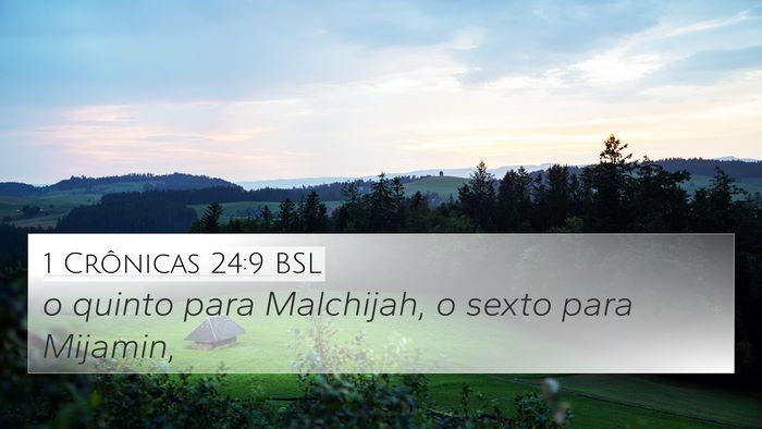 1 Crônicas 24:9 BSL Bible Verse Image