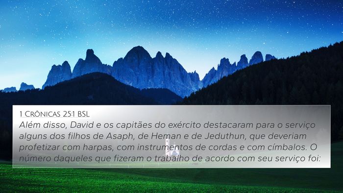 1 Crônicas 25:1 BSL Bible Verse Image