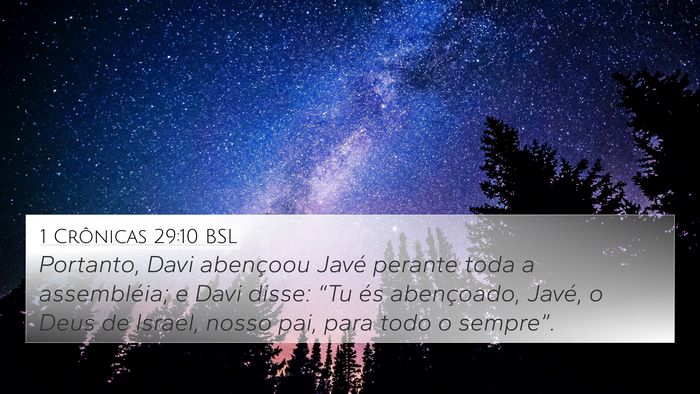 1 Crônicas 29:10 BSL Bible Verse Image