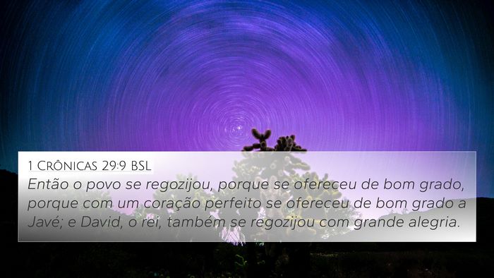 1 Crônicas 29:9 BSL Bible Verse Image