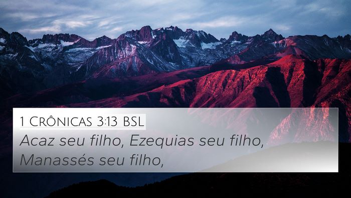 1 Crônicas 3:13 BSL Bible Verse Image