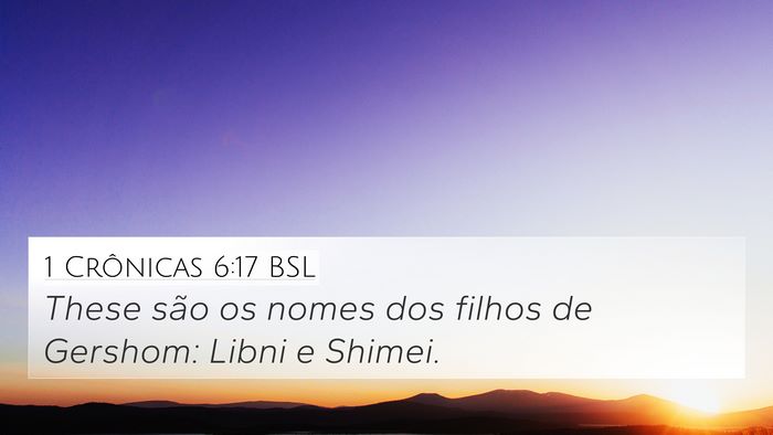 1 Crônicas 6:17 BSL Bible Verse Image