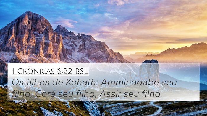 1 Crônicas 6:22 BSL Bible Verse Image