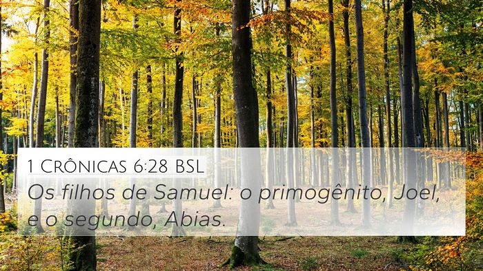 1 Crônicas 6:28 BSL Bible Verse Image