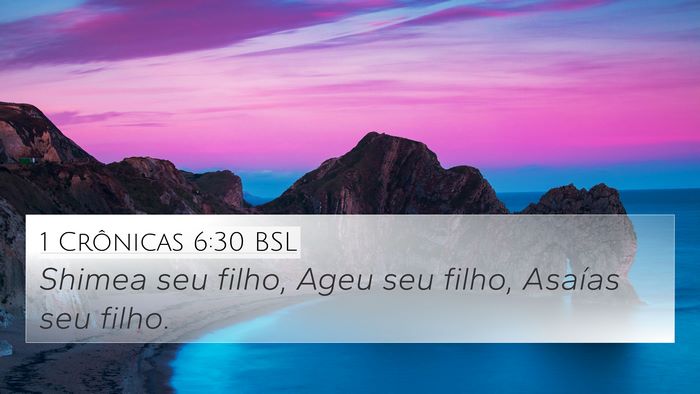 1 Crônicas 6:30 BSL Bible Verse Image