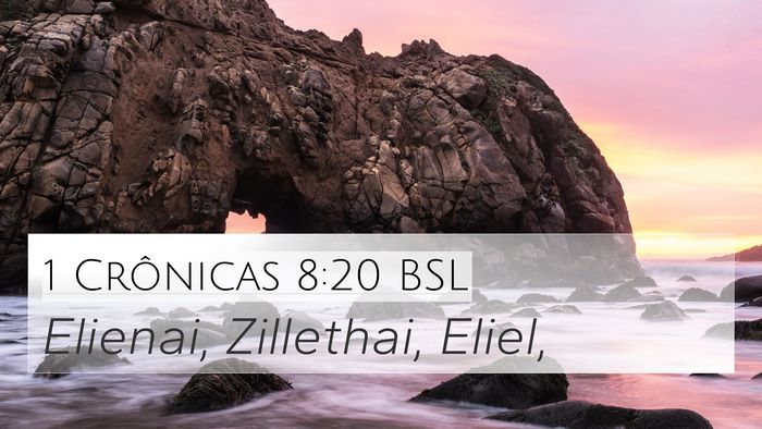 1 Crônicas 8:20 BSL 4K Wallpaper - Elienai, Zillethai, - 4K Wallpaper Bible Verse