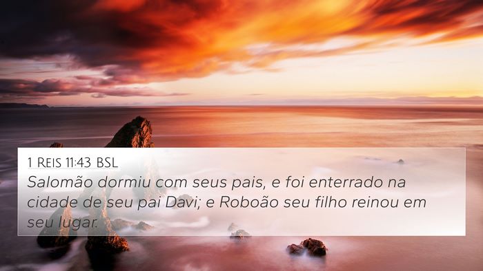 1 Reis 11:43 BSL Bible Verse Image