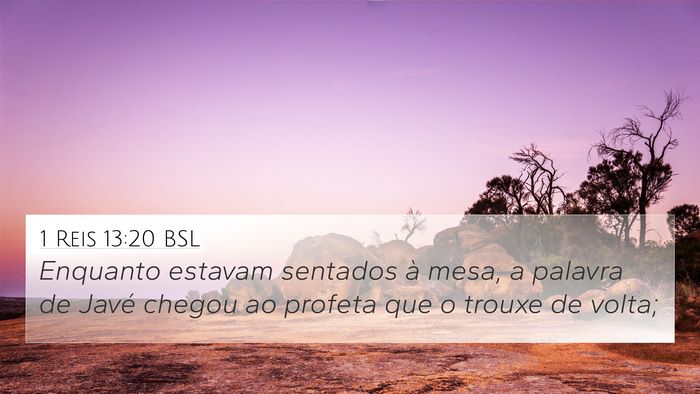 1 Reis 13:20 BSL Bible Verse Image