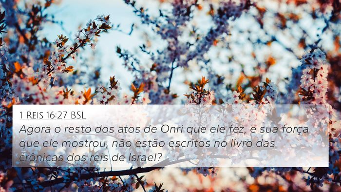1 Reis 16:27 BSL Bible Verse Image