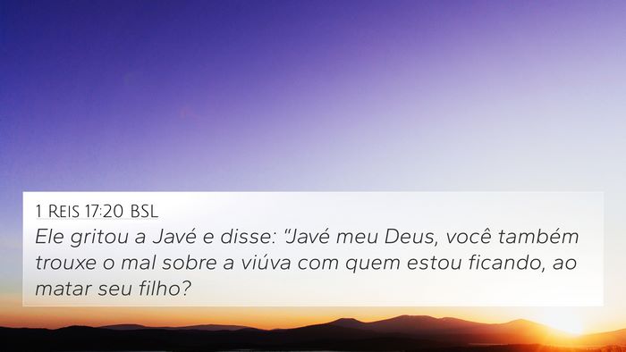 1 Reis 17:20 BSL Bible Verse Image