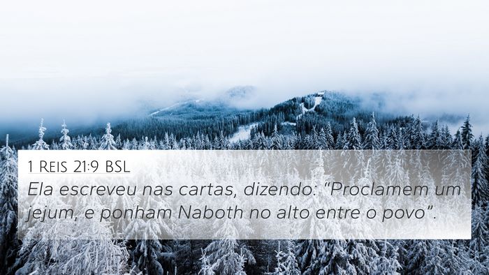 1 Reis 21:9 BSL Bible Verse Image