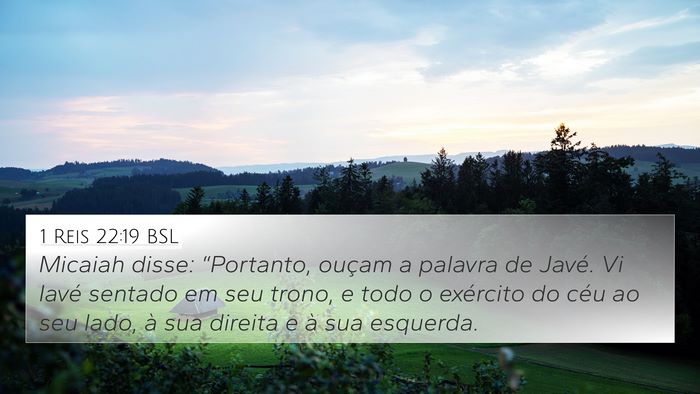 1 Reis 22:19 BSL Bible Verse Image