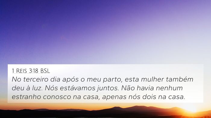 1 Reis 3:18 BSL 4K Wallpaper - No terceiro dia após o meu parto, esta mulher - 4K Wallpaper Bible Verse