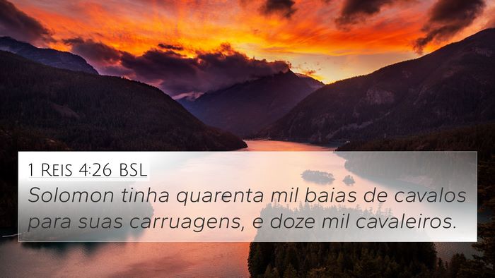 1 Reis 4:26 BSL Bible Verse Image