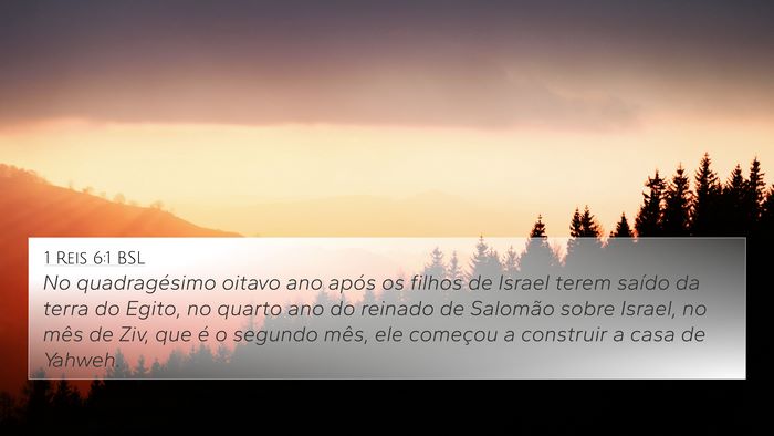 1 Reis 6:1 BSL Bible Verse Image