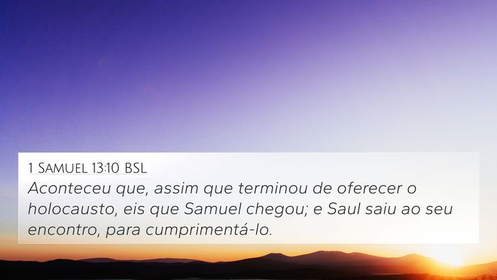 1 Samuel 13:10 BSL Bible Verse Image