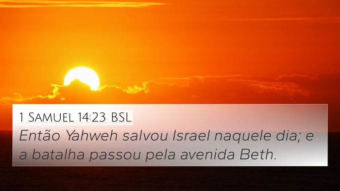 1 Samuel 14:23 BSL Bible Verse Image