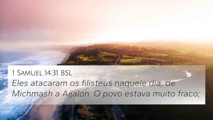 1 Samuel 14:31 BSL Bible Verse Image