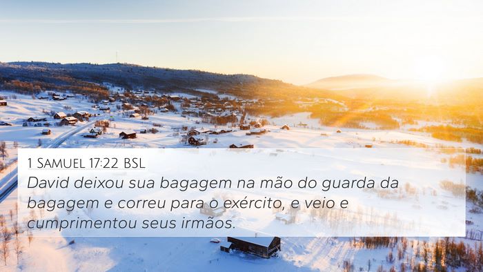 1 Samuel 17:22 BSL Bible Verse Image