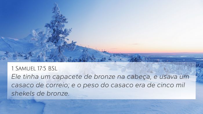 1 Samuel 17:5 BSL Bible Verse Image
