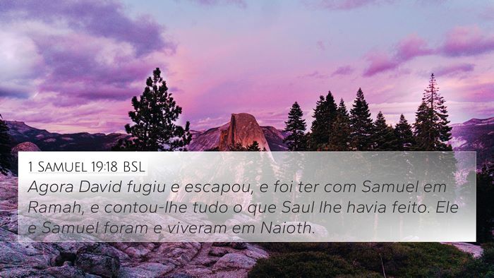 1 Samuel 19:18 BSL Bible Verse Image