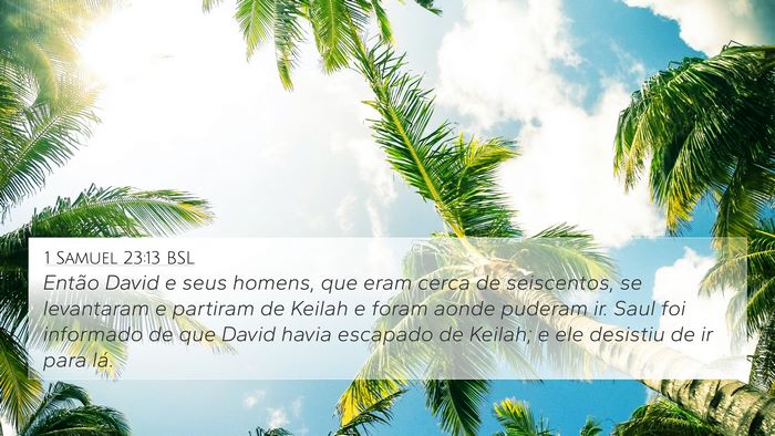 1 Samuel 23:13 BSL Bible Verse Image