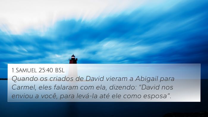 1 Samuel 25:40 BSL Bible Verse Image