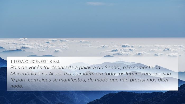 1 Tessalonicenses 1:8 BSL Bible Verse Image
