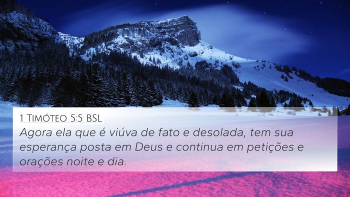 1 Timóteo 5:5 BSL Bible Verse Image